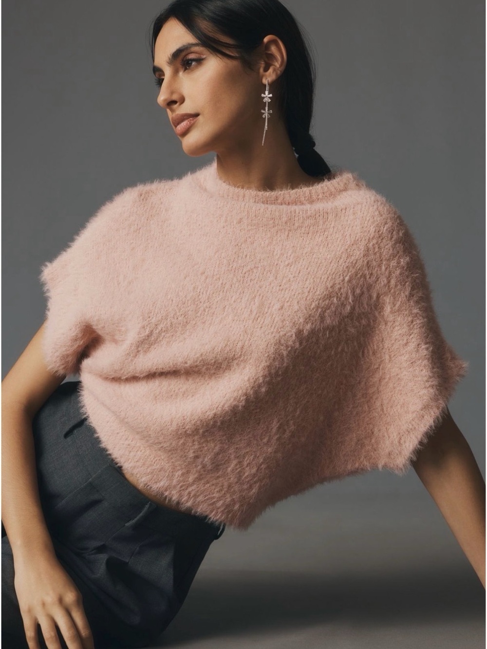 Anthropologie Cropped Fuzzy Women's Sweater